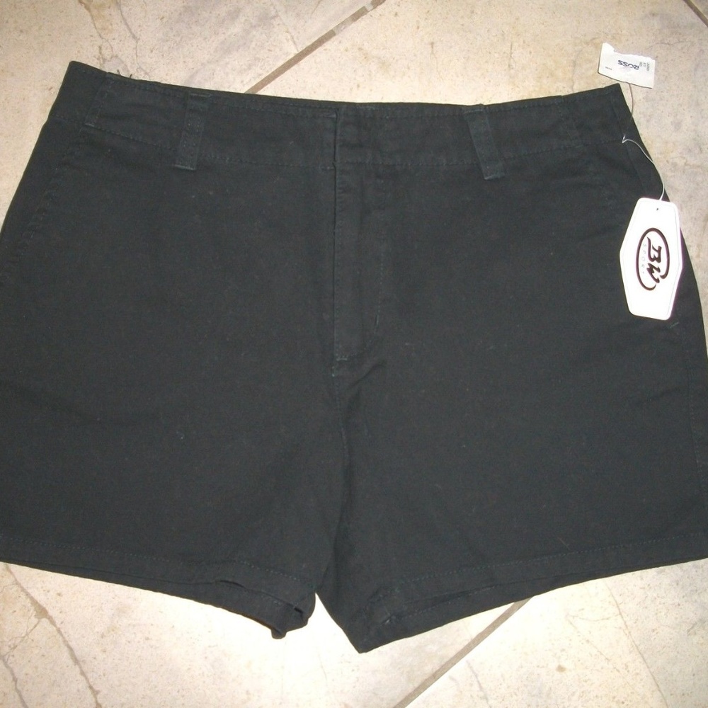 BW Sport Black Cotton Twill Shorts 10